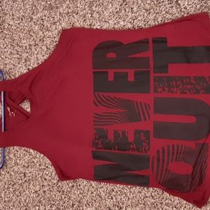 City Streets "Never Quit" Open Back Tank Top